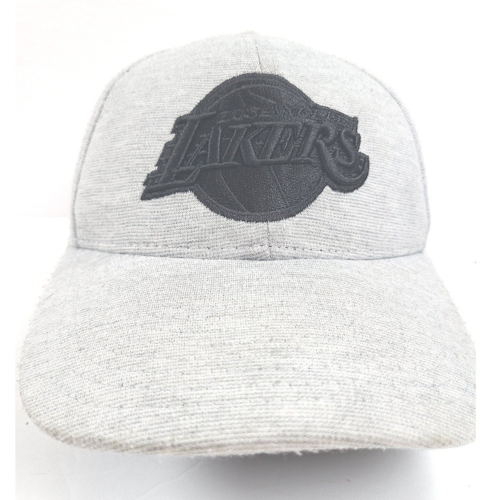 Ultra Game NBA Los Angeles Lakers Fitted Hat Mens Gray Heather Embroidered Cap